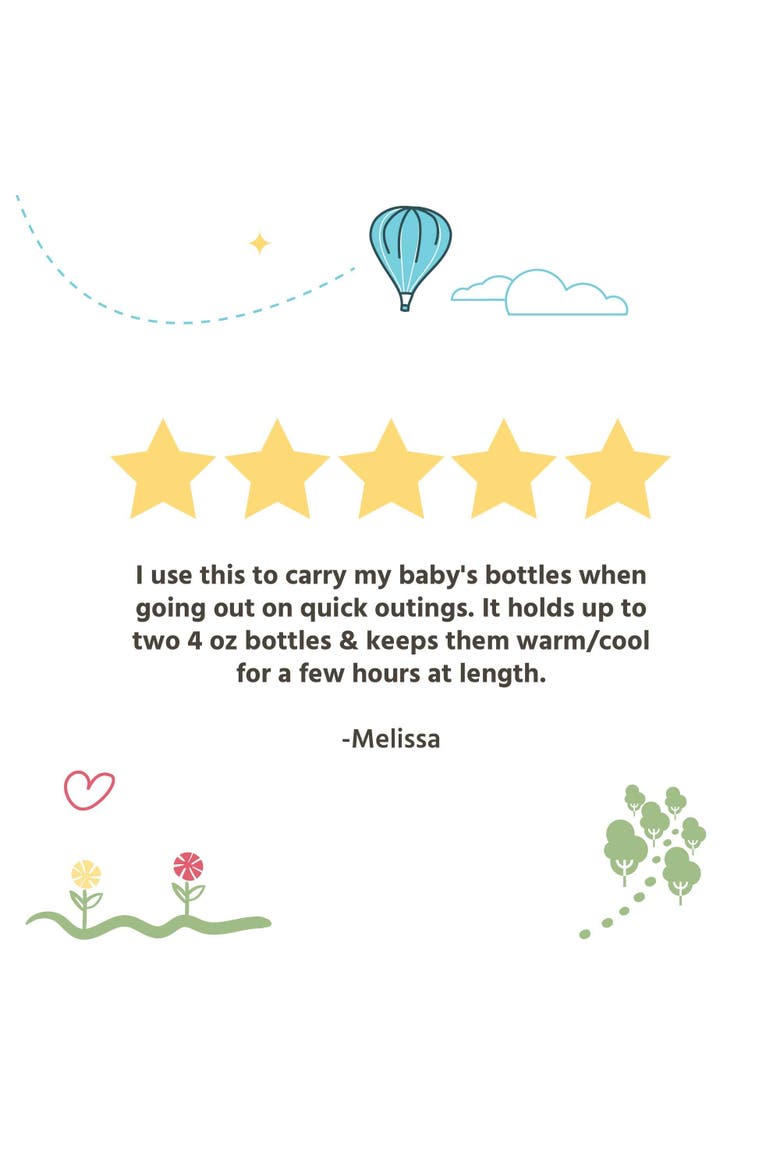 Breastmilk Cooler & Baby Bottle Bag, Insulated Leak Proof, Ice Pack Included, Single in Black, Alternate, color, Black