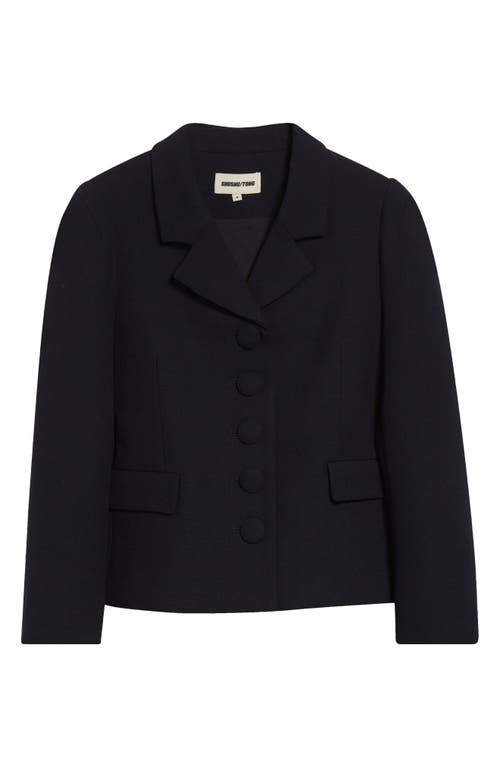 Shushu-tong Shushu/tong Wool Twill Crop Jacket In Black