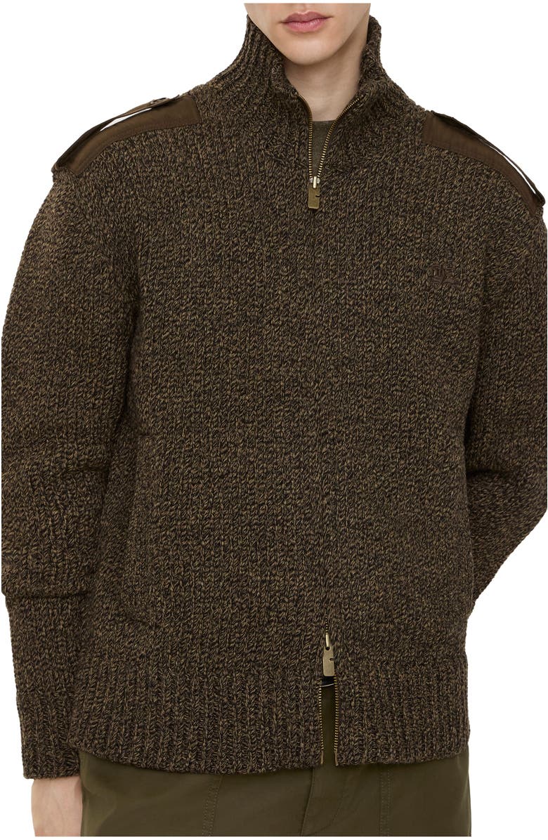 Burberry Wool Cashmere Jacket, Main, color, Juniper Green