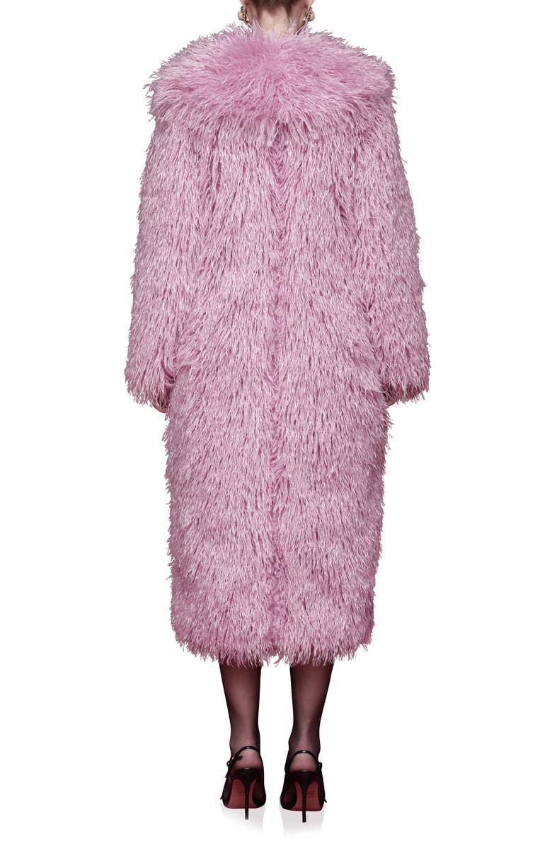 Avec Les Filles Longline Faux Fur Coat, Alternate, color, Blossom Pink