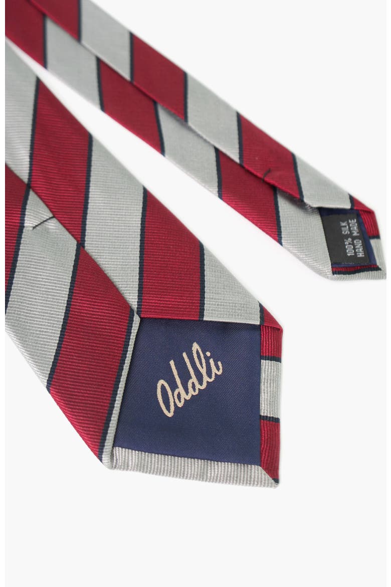 Striped Silk Tie, Alternate, color, Red Stripe