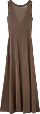 MANGO Draped Back Knit Maxi Dress