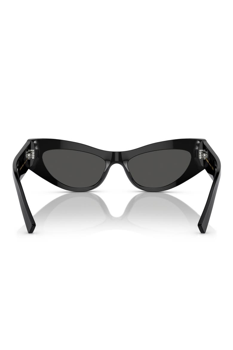 52mm Gradient Cat Eye Sunglasses, Alternate, color, BLACK