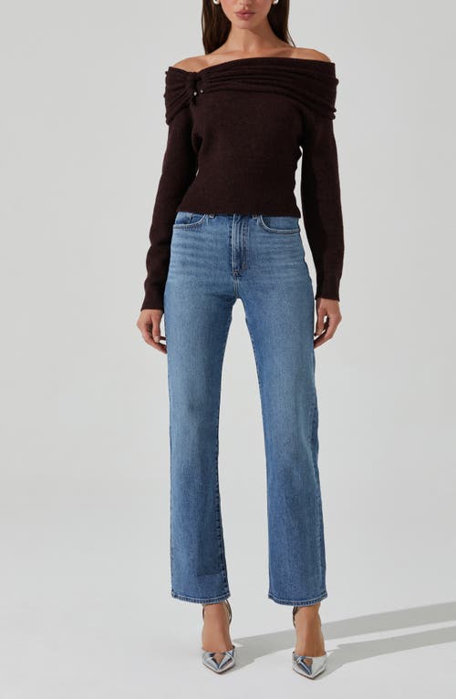 ASTR ASTR THE LABEL WYLIE OFF THE SHOULDER SWEATER