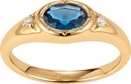 MADE BY MARY Oval Birthstone Signet Ring
