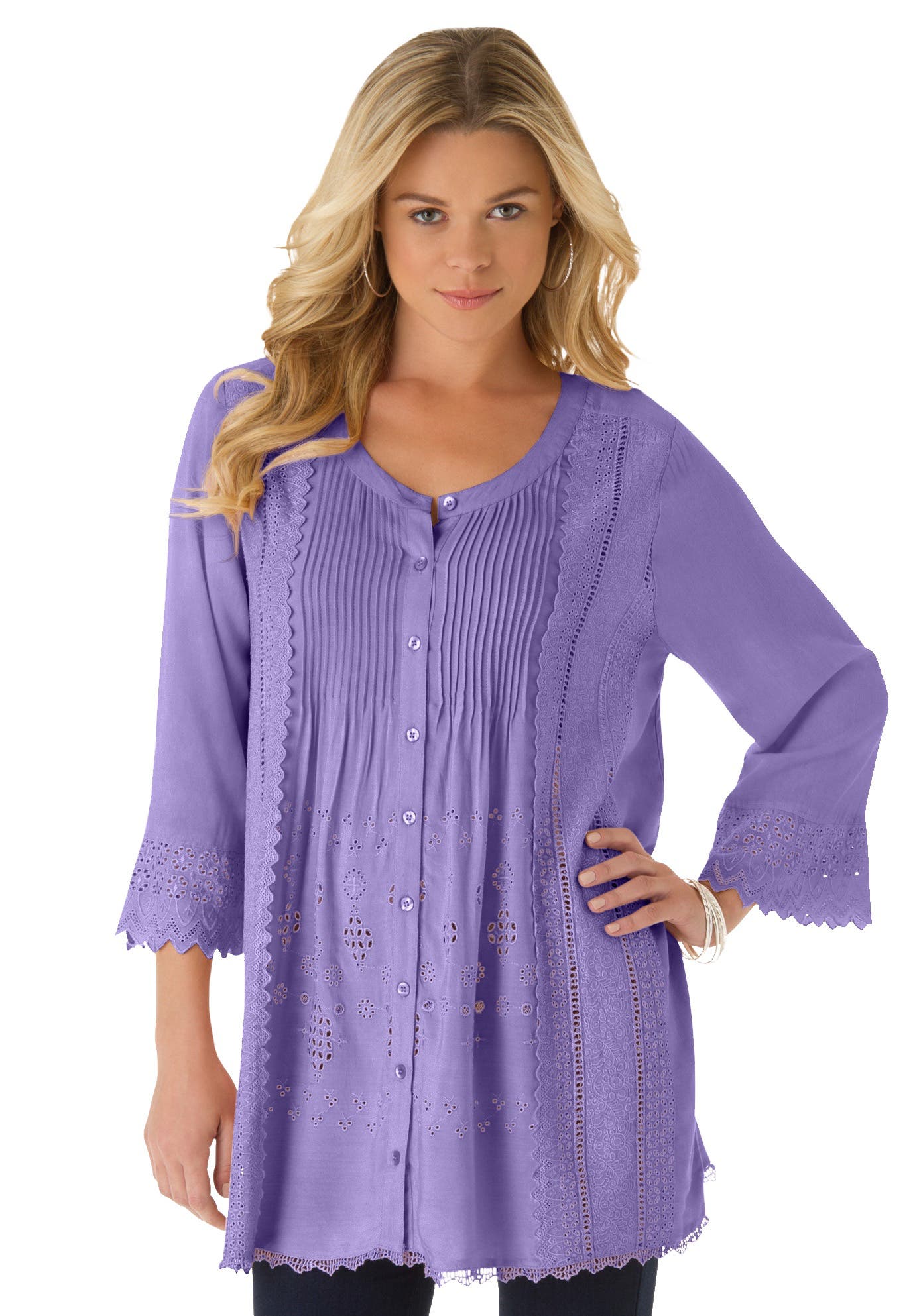 Eyelet Big Shirt - image 4