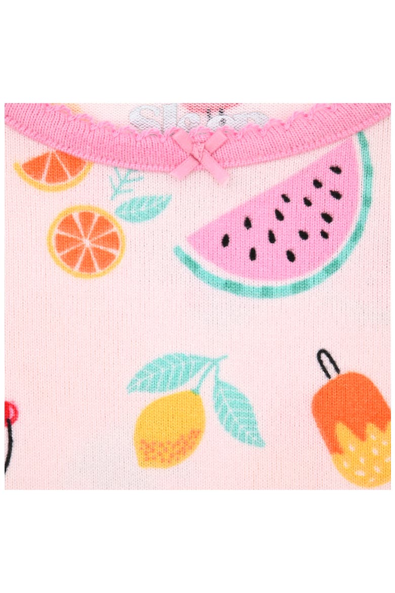 Kids' Fruit Fitted Two-Piece Pajamas & Socks Set, Alternate, color, PINK