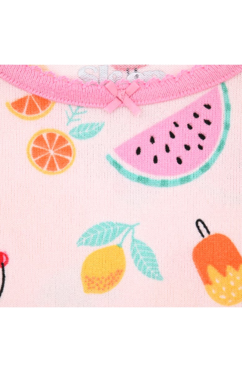 SLEEP ON IT Kids' Fruit Fitted Two-Piece Pajamas & Socks Set, Alternate, color, Pink