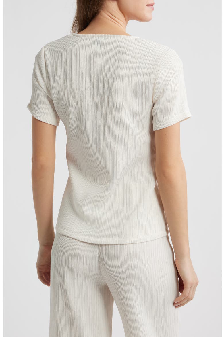 Short Sleeve Knit Button-Up Shirt, Alternate, color, WHITE DOVE