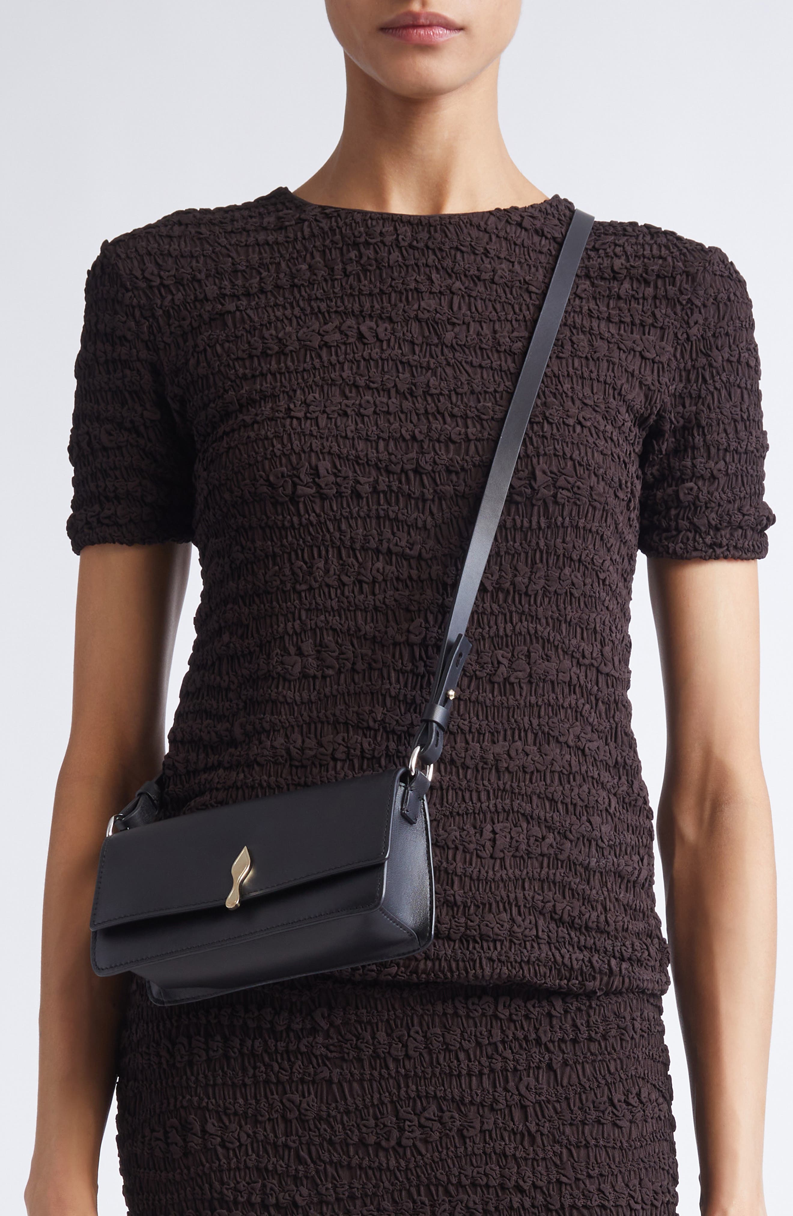 Christian Louboutin Mini Bettina Leather Crossbody Bag, Alternate, color, 