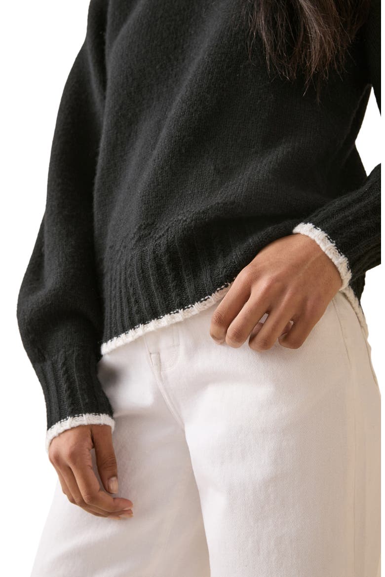 Bow Back Sweater, Alternate, color, BLACK