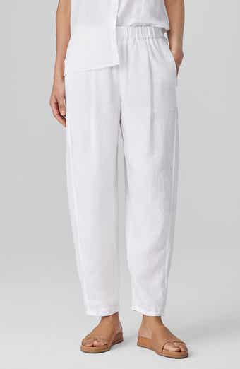 Eileen Fisher Organic Linen Ankle Lantern Pants