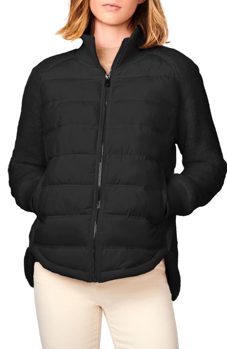 Bernardo Mixed Media Puffer Jacket, Main, color,