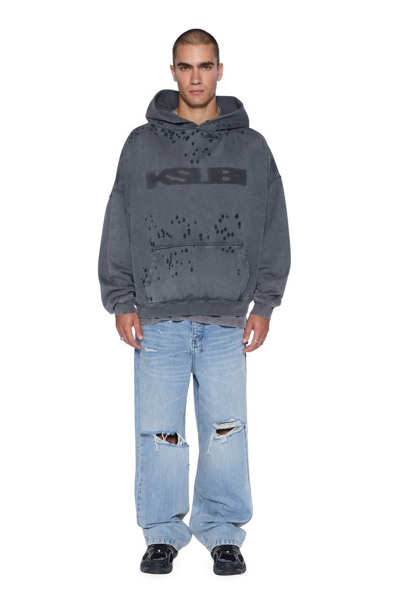 Ksubi Blasted Ekcess Oversize Hoodie, Alternate, color,