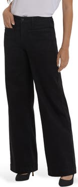 NYDJ Teresa High Waist Wide Leg Jeans with Patch Pockets