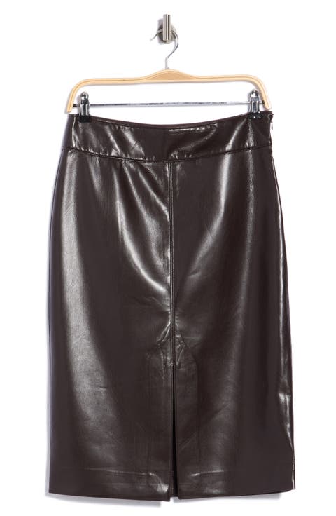 Faux Leather Pencil Skirt
