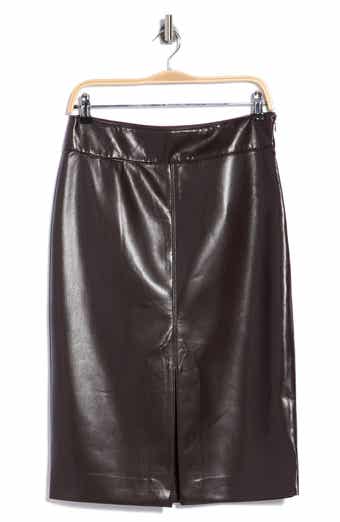 Faux Leather Pencil Skirt