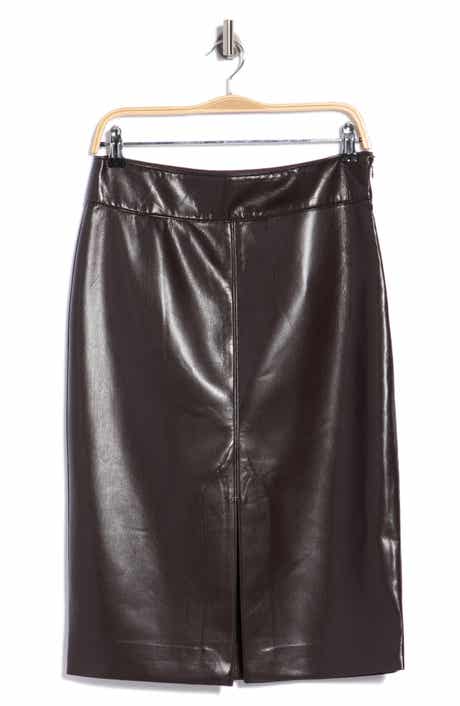 Faux Leather Pencil Skirt