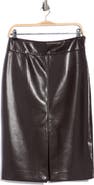 JASON WU Faux Leather Pencil Skirt