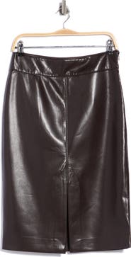 JASON WU Faux Leather Pencil Skirt