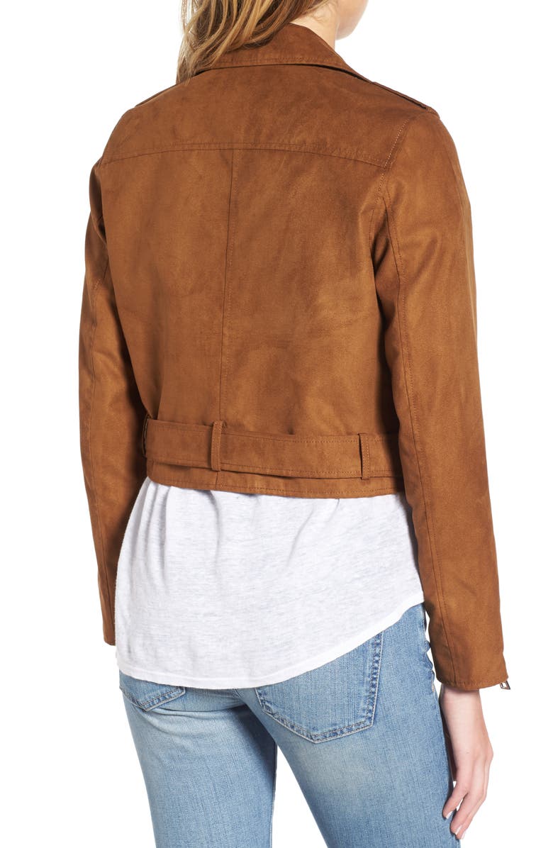 Levi's<sup>®</sup> LEVIS<sup>®</sup> Faux Suede Moto Jacket, Alternate, color,