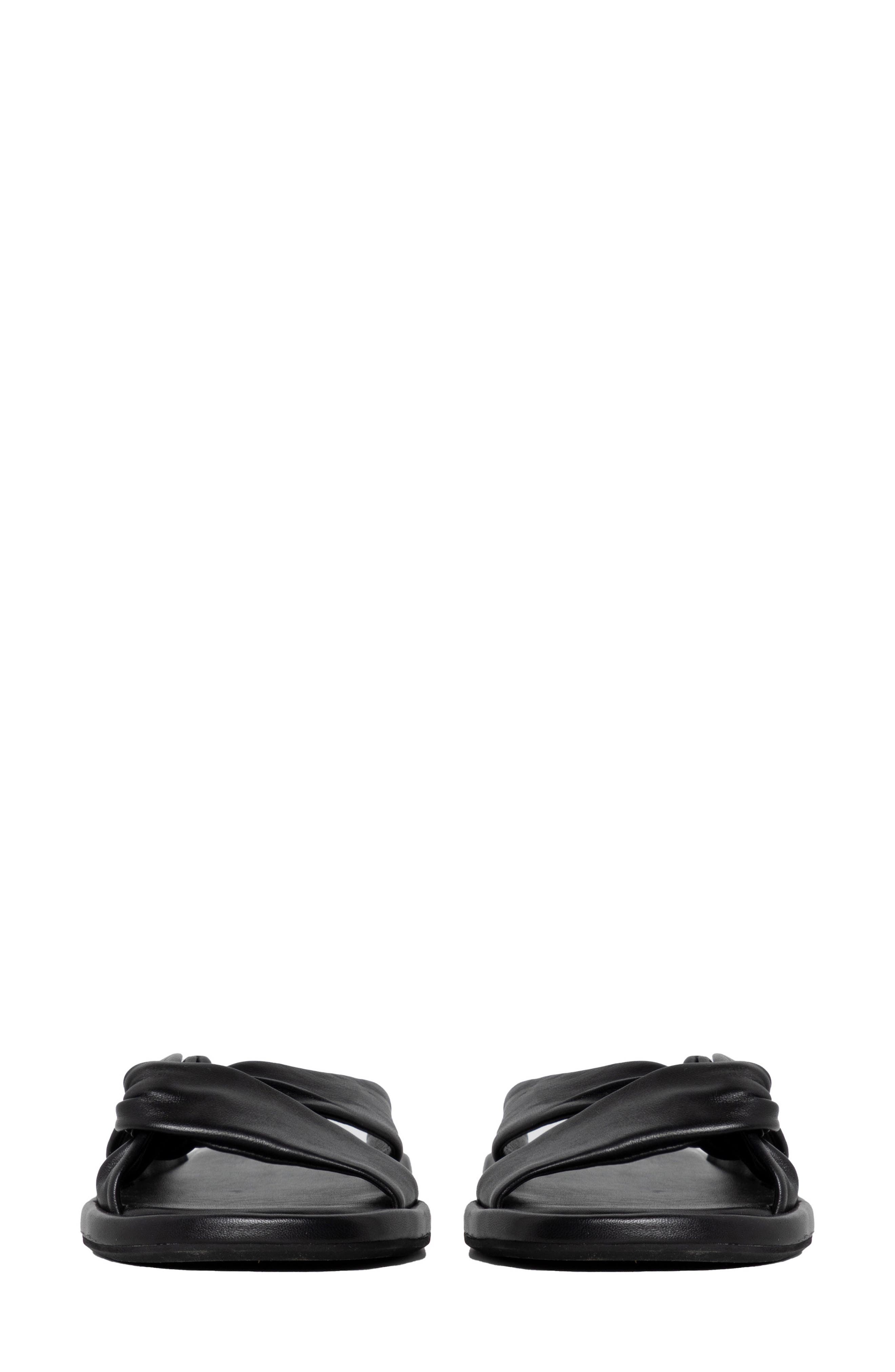 PAIGE Dana Twist Slide Sandal, Alternate, color, Black