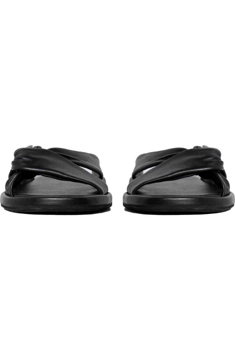 PAIGE Dana Twist Slide Sandal, Alternate, color, Black