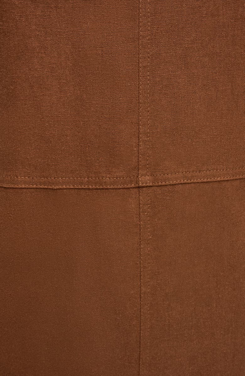 DONNA KARAN WEEKEND Linen Blend Shift Dress, Alternate, color, Cognac