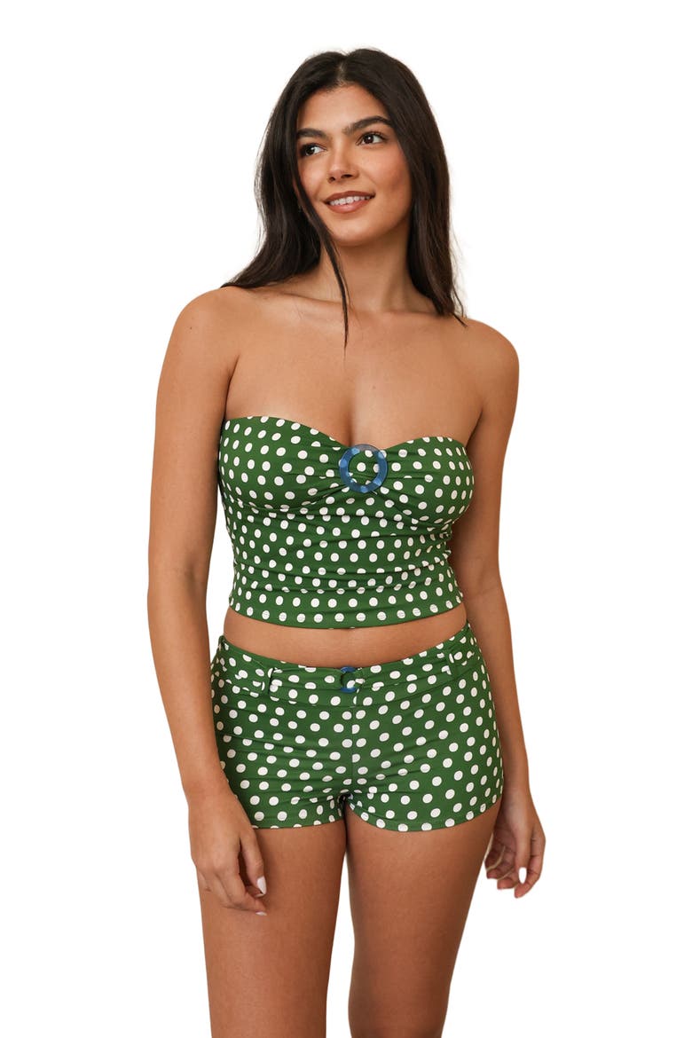 Canela Tankini Top, Alternate, color, Luna Verde