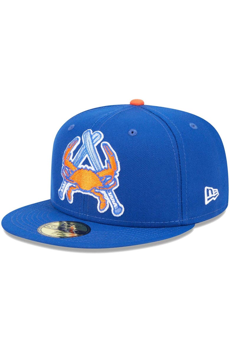 New Era Men's New Era Blue Aberdeen IronBirds Theme Nights Aberdeen Steamed Crabs  59FIFTY Fitted Hat, Main, color, 
