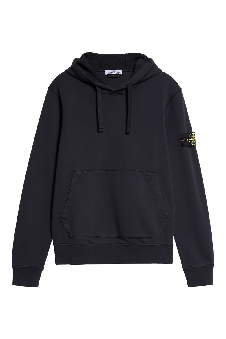 Logo Patch Cotton Hoodie, Alternate, color, NAVY BLUE