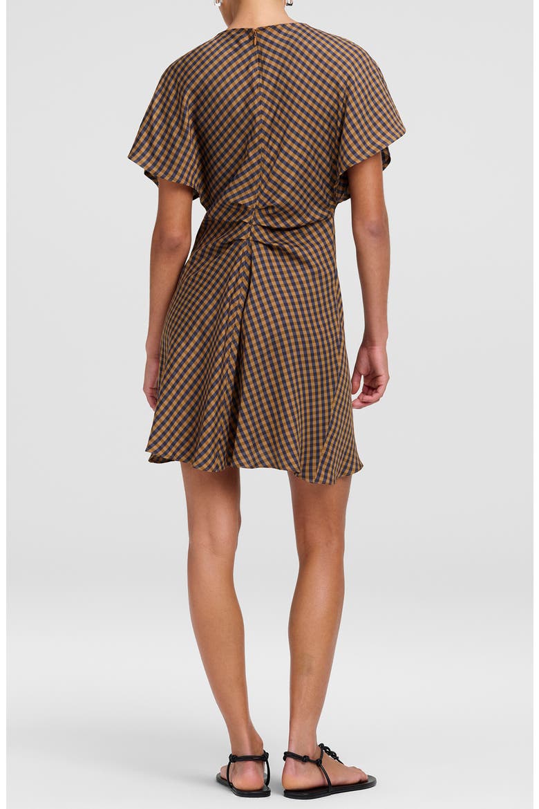 Leni Gingham Minidress, Alternate, color, PECAN/ NAVY