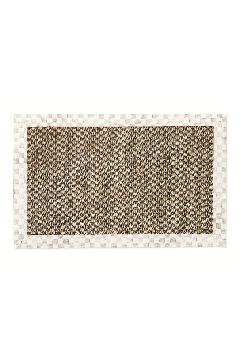 Mocha Check Sisal Rug, Main, color, MOCHA