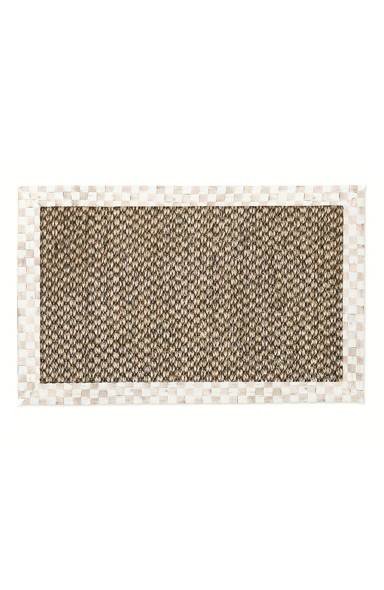 MACKENZIE CHILDS Mocha Check Sisal Rug, Main, color, Mocha