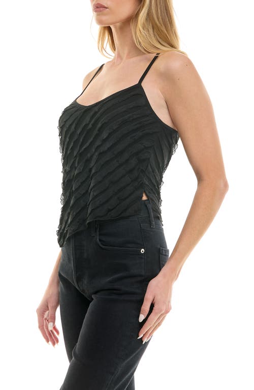 Urban Social Angled Ruffle Camisole In Black