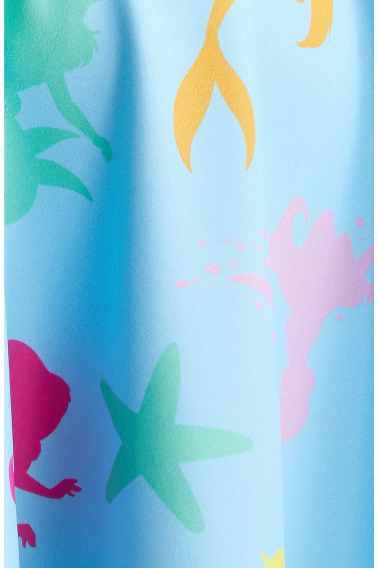 x Disney 'The Little Mermaid' Ariel Print Bikini Cutout Long Sleeve Minidress (Nordstrom Exclusive), Alternate, color, BLUE