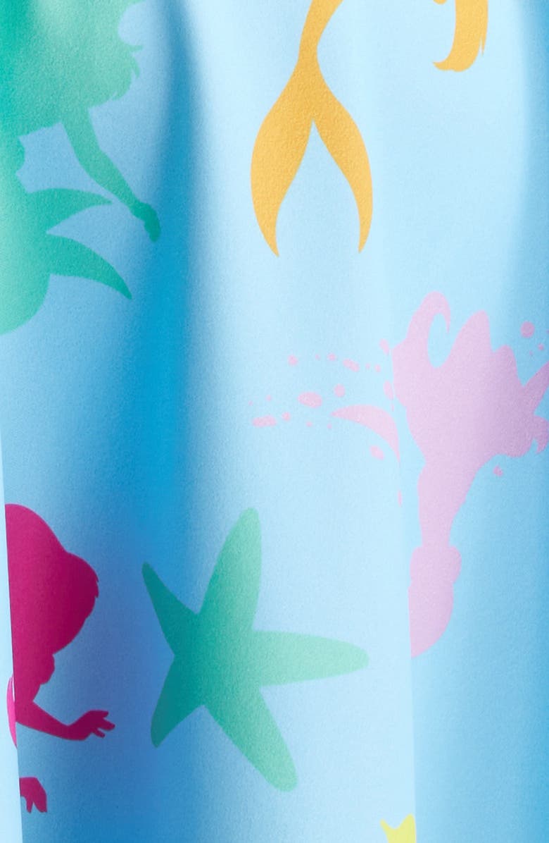 Marshall Columbia x Disney 'The Little Mermaid' Ariel Print Bikini Cutout Long Sleeve Minidress, Alternate, color, Blue