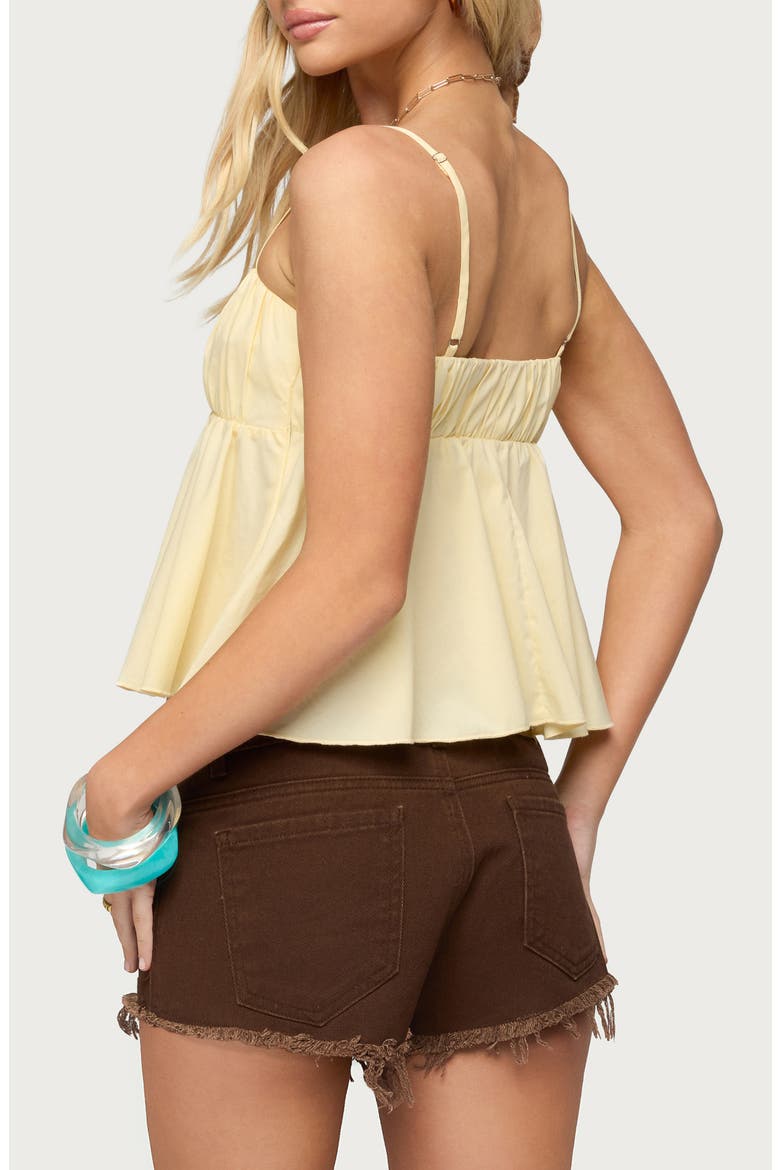 Byrdie Ruched Babydoll Camisole, Alternate, color, LIGHT-YELLOW