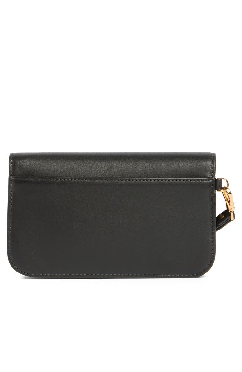 Kate Spade New York dakota smooth leather flap wristlet, Alternate, color, Black
