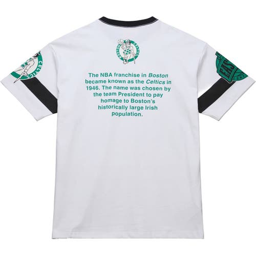 Mitchell & Ness Unisex White Boston Celtics Hardwood Classics Vintage Team Origins Premium T-shirt