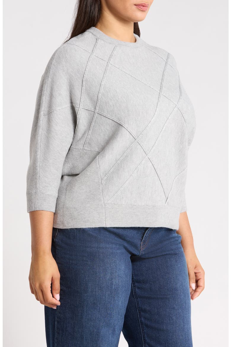 Dolman Sleeve Crewneck Sweater, Alternate, color, HEATHER GREY