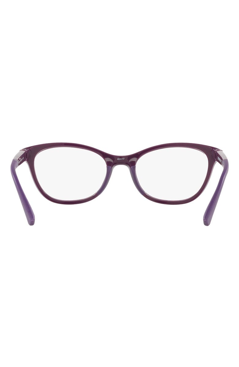 Emporio Armani Kids' 48mm Cat Eye Optical Glasses, Alternate, color, Shiny Violet / Demo Lens
