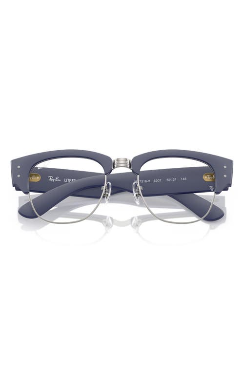 Ray Ban Ray-ban 52mm Square Optical Glasses In Blue