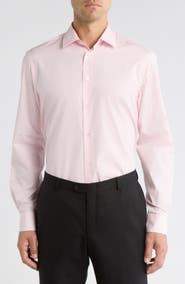 Paul Smith Tailored Fit Solid Cotton Dress Shirt