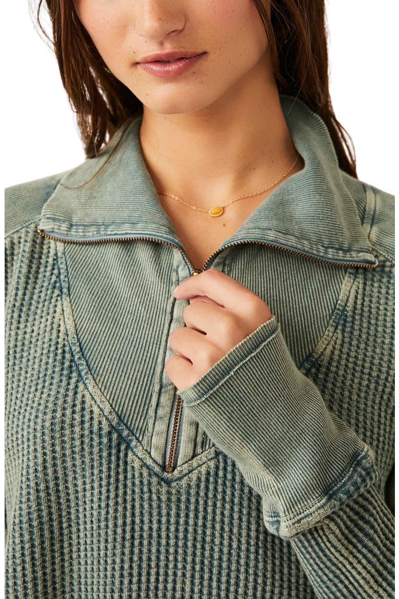 Ashton Half Zip Thermal Top, Alternate, color, DRIED PINE