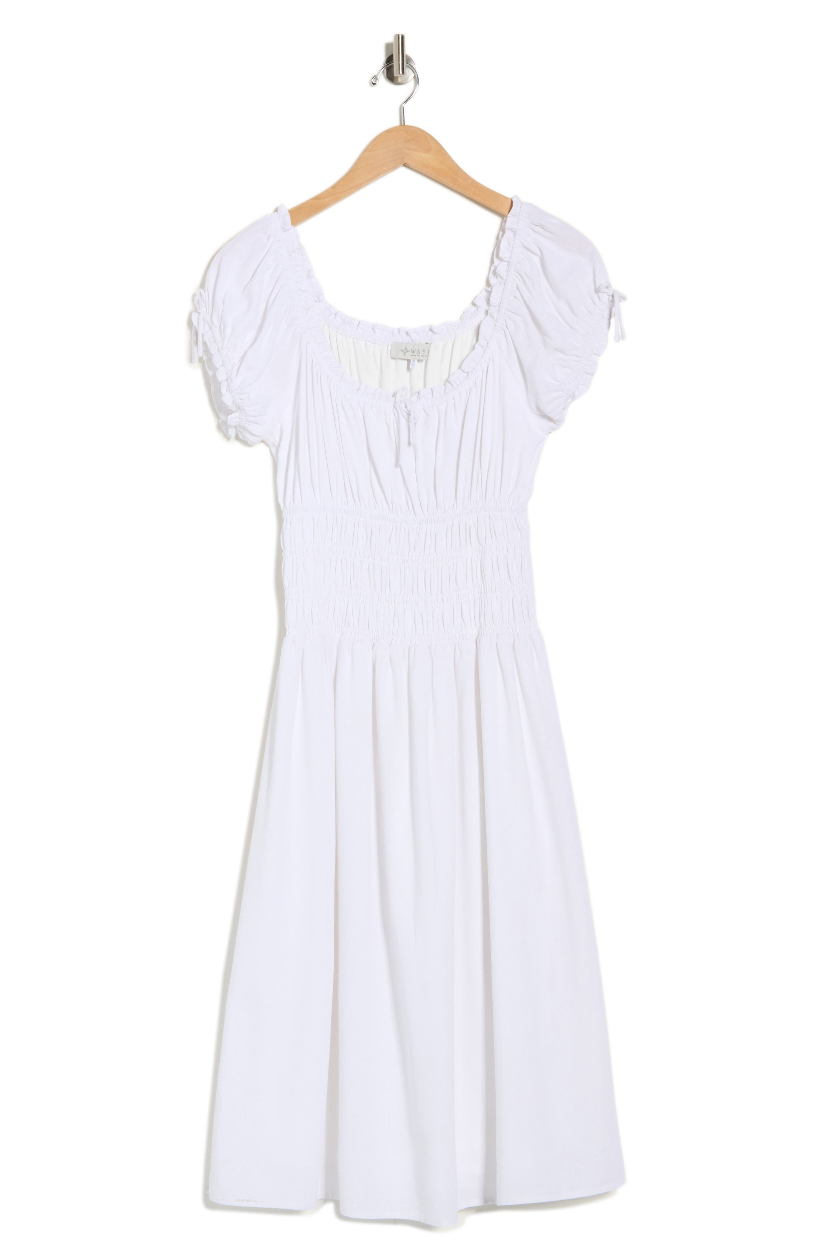 WAYF Smocked Midi Dress