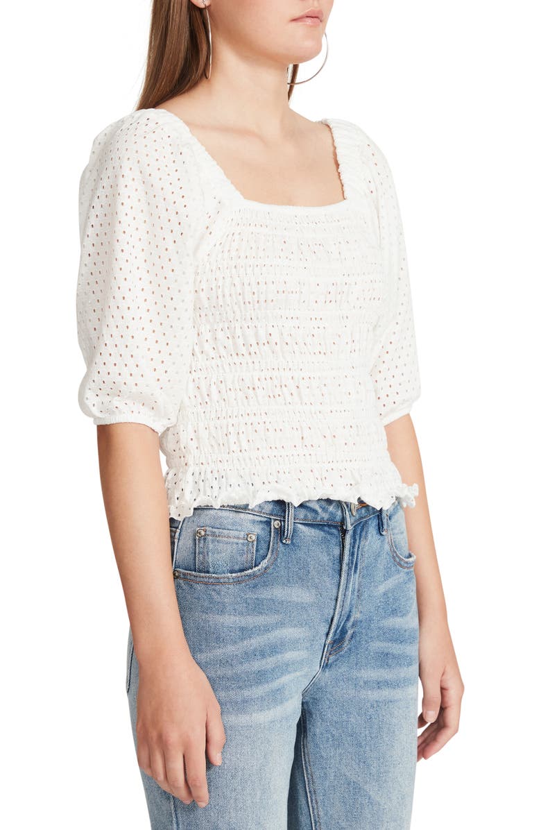 BB Dakota by Steve Madden Smock My Way Eyelet Embroidered Top, Alternate, color,