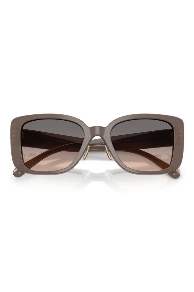 54mm Gradient Square Sunglasses, Alternate, color, MILKY GRAPHITE / GREY SAND