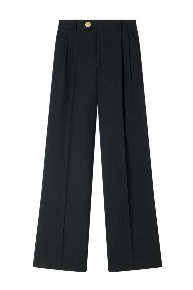 Wool suit trousers, Alternate, color, Black