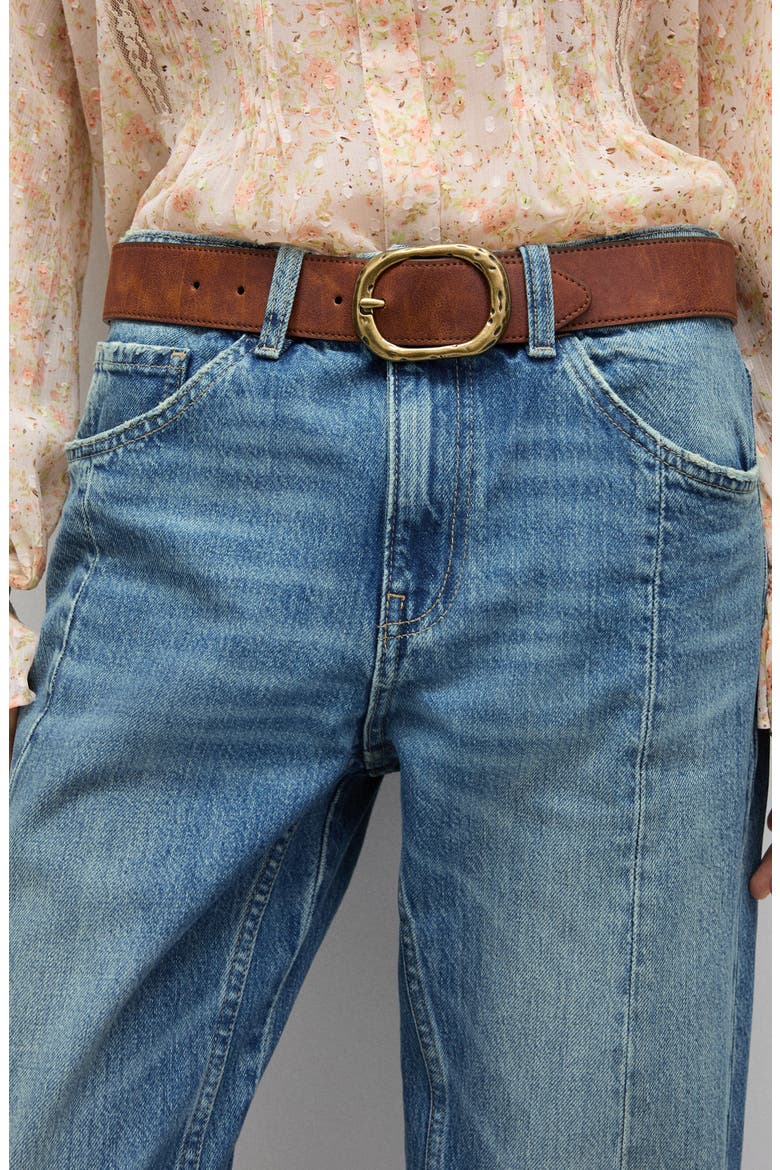 Relaxed Straight Leg Jeans, Alternate, color, MEDIUM BLUE